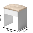 Penteadeira Camarim Com Led 9 Gavetas + Banqueta Branco