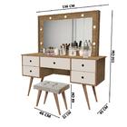 Penteadeira Camarim Com Led E Banqueta Basoto Anaisa Freijo O