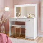 Penteadeira Camarim Com Led E Espelho Bella Branco 991440