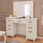 Penteadeira Camarim Com Led Espelho E Porta Joias 100% Mdf Se