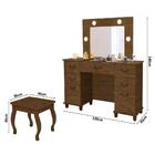 Penteadeira Camarim Com Led Porta Joias E Banqueta 100%mdf Se