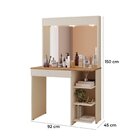 Penteadeira Camarim Eliza 1 Gaveta -150x92cm Off White /canela