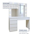 Penteadeira Camarim Em Mdf 184x136cm Anne Branco Acetinado