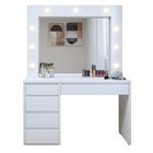 Penteadeira Camarim Em Mdf 184x136cm Anne Branco Acetinado