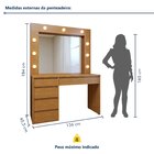 Penteadeira Camarim Em Mdf 184x136cm Anne Naturalle