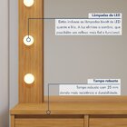 Penteadeira Camarim Em Mdf 184x136cm Anne Naturalle