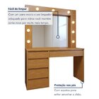 Penteadeira Camarim Em Mdf 184x136cm Anne Naturalle