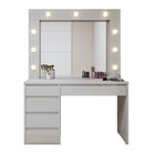 Penteadeira Camarim Em Mdf 184x136cm Anne Off White