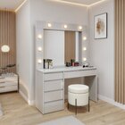 Penteadeira Camarim Em Mdf 184x136cm Anne Off White