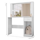 Penteadeira Camarim Escrivaninha Clara Branco Acetinado Cliqu