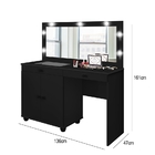 Penteadeira Camarim Escrivaninha Sapateira 3x1 Preto – Potent