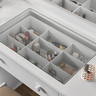 Penteadeira Camarim Espelho Com Moldura +07 Lâmpadas Led Bran