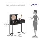 Penteadeira Camarim Fashion Com Luminária - Preto