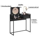 Penteadeira Camarim Fashion Com Luminária - Preto