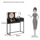 Penteadeira Camarim Fashion Com Luminária - Preto