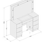 Penteadeira Camarim França Com 6 Gavetas - Branco