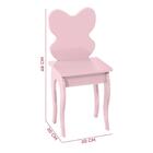 Penteadeira Camarim Infantil Com Espelho E Banqueta Rosa Borb