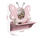 Penteadeira Camarim Infantil Com Espelho E Banqueta Rosa Borb