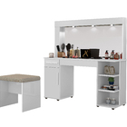 Penteadeira Camarim Jade Com Luz Espelho - Branco