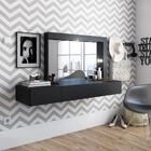 Penteadeira Camarim Lajolie Preto Com Espelho