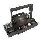 Penteadeira Camarim Lajolie Preto Com Espelho