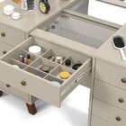 Penteadeira Camarim Led Com Espelho 9 Gavetas Eloá  Off White