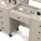 Penteadeira Camarim Led Com Espelho 9 Gavetas Eloá  Off White