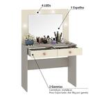 Penteadeira Camarim Maia Com Espelho - Cinza/champagne