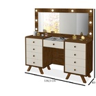 Penteadeira Camarim Malbec -off White Mdf Alto Padrão Led Esp