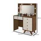 Penteadeira Camarim Malbec Off White Mdf Alto Padrão Led Espe