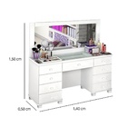 Penteadeira Camarim New 9 Gavetas com Espelho e Banqueta - Br