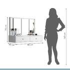 Penteadeira Camarim Onix Com Espelho E Led Tigus Baby - Branco