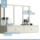 Penteadeira Camarim Onix Com Espelho E Led Tigus Baby - Off W