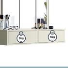 Penteadeira Camarim Onix Com Espelho E Led Tigus Baby - Off W