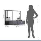 Penteadeira Camarim Onix Com Espelho E Led Tigus Baby - Preto