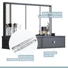 Penteadeira Camarim Onix Com Espelho E Led Tigus Baby - Preto