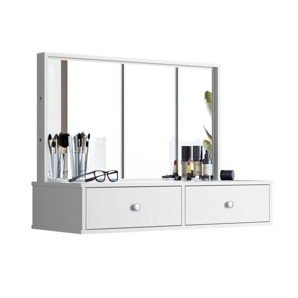 Penteadeira Camarim Onix Com Espelho Tigus Baby - Branco