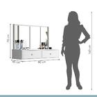 Penteadeira Camarim Onix Com Espelho Tigus Baby - Branco