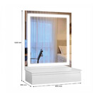 Penteadeira Camarim Paris Com Espelho Led Mavaular Off White