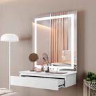 Penteadeira Camarim Paris Com Espelho Led Mavaular Off White