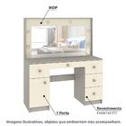 Penteadeira Camarim Ravena Com Espelho - Cinza/champagne