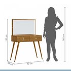 Penteadeira Camarim Retrô 100% Mdf Com Espelho E Led Prisma Y