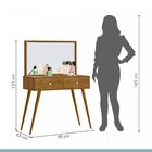 Penteadeira Camarim Retrô Com Espelho Prisma Tigus Ypê