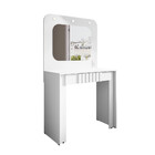 Penteadeira Camarim Ripada Com Espelho E Led 1 Gaveta Rouge B