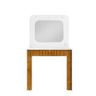 Penteadeira Camarim Ripada Com Espelho E Led 1 Gaveta Rouge B