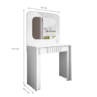 Penteadeira Camarim Rouge Branco - Bechara Móveis