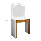 Penteadeira Camarim Rouge Branco/naturalle - Bechara Móveis