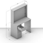 Penteadeira Camarim Sicilia Com Espelho E 4 Gavetas Cinza Pol