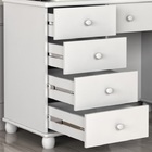 Penteadeira Camarim Star 1160 Mm Branca C/ Led + Banqueta Bra