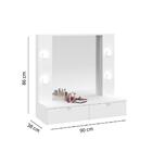 Penteadeira Camarim Suspensa Barbara Com Gavetas E Espelho Br